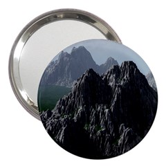 Terrain Mountain Rock Landscape Mountains Nature 3  Handbag Mirrors by danenraven