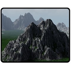 Terrain Mountain Rock Landscape Mountains Nature Double Sided Fleece Blanket (medium)  by danenraven