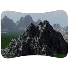 Terrain Mountain Rock Landscape Mountains Nature Velour Seat Head Rest Cushion by danenraven