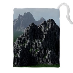 Terrain Mountain Rock Landscape Mountains Nature Drawstring Pouch (5xl) by danenraven