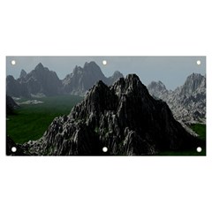 Terrain Mountain Rock Landscape Mountains Nature Banner And Sign 6  X 3  by danenraven