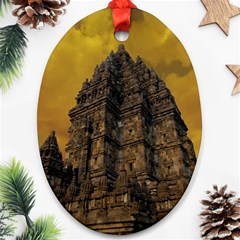 Temple Prambanan Java Indonesia Ornament (oval) by danenraven