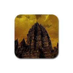 Temple Prambanan Java Indonesia Rubber Square Coaster (4 Pack) by danenraven