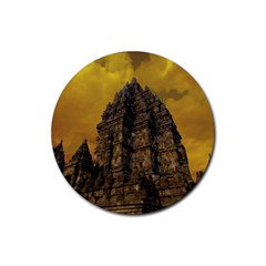 Temple Prambanan Java Indonesia Rubber Coaster (round) by danenraven