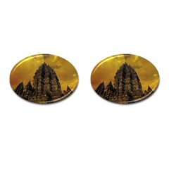 Temple Prambanan Java Indonesia Cufflinks (oval) by danenraven