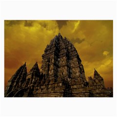 Temple Prambanan Java Indonesia Large Glasses Cloth by danenraven