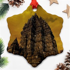 Temple Prambanan Java Indonesia Snowflake Ornament (two Sides) by danenraven