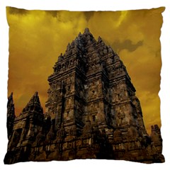 Temple Prambanan Java Indonesia Large Cushion Case (two Sides) by danenraven