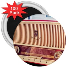 Radio Vintage Listen Retro Music Frequency 3  Magnets (100 Pack) by danenraven