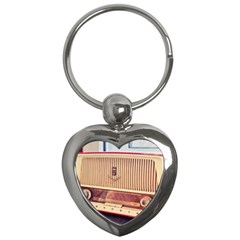 Radio Vintage Listen Retro Music Frequency Key Chain (heart) by danenraven