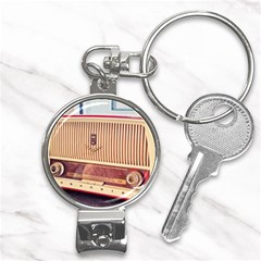 Radio Vintage Listen Retro Music Frequency Nail Clippers Key Chain by danenraven