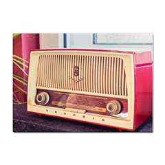 Radio Vintage Listen Retro Music Frequency Sticker A4 (10 Pack) by danenraven