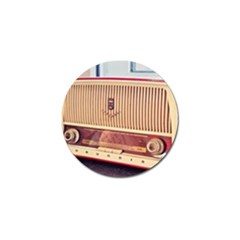 Radio Vintage Listen Retro Music Frequency Golf Ball Marker by danenraven