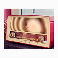 Radio Vintage Listen Retro Music Frequency Small Glasses Cloth (2 Sides) by danenraven