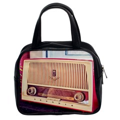 Radio Vintage Listen Retro Music Frequency Classic Handbag (two Sides) by danenraven