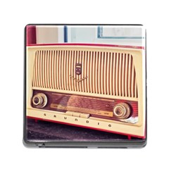 Radio Vintage Listen Retro Music Frequency Memory Card Reader (square 5 Slot) by danenraven