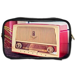 Radio Vintage Listen Retro Music Frequency Toiletries Bag (one Side) by danenraven