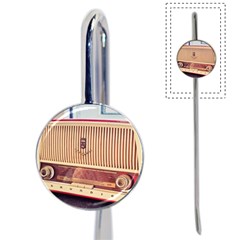 Radio Vintage Listen Retro Music Frequency Book Mark by danenraven