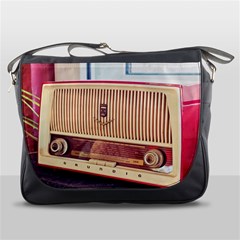 Radio Vintage Listen Retro Music Frequency Messenger Bag by danenraven