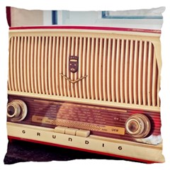 Radio Vintage Listen Retro Music Frequency Large Cushion Case (one Side) by danenraven