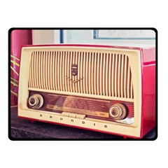 Radio Vintage Listen Retro Music Frequency Double Sided Fleece Blanket (small)  by danenraven