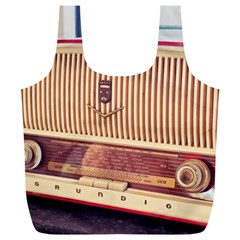 Radio Vintage Listen Retro Music Frequency Full Print Recycle Bag (xl) by danenraven