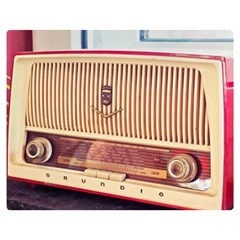 Radio Vintage Listen Retro Music Frequency Double Sided Flano Blanket (medium)  by danenraven