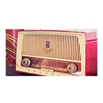 Radio Vintage Listen Retro Music Frequency Satin Wrap 35  x 70  Front