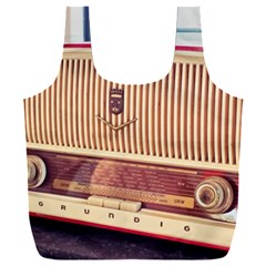 Radio Vintage Listen Retro Music Frequency Full Print Recycle Bag (xxl) by danenraven