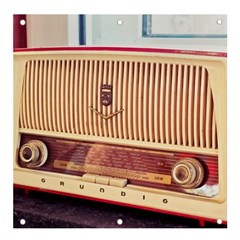 Radio Vintage Listen Retro Music Frequency Banner And Sign 4  X 4 