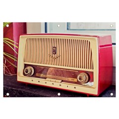 Radio Vintage Listen Retro Music Frequency Banner And Sign 6  X 4 