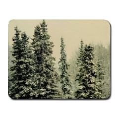 Winter Snow Frost Landscape Forest Trees Woods Small Mousepad by danenraven