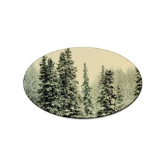 Winter Snow Frost Landscape Forest Trees Woods Sticker Oval (100 Pack) by danenraven