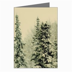 Winter Snow Frost Landscape Forest Trees Woods Greeting Cards (pkg Of 8) by danenraven