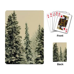 Winter Snow Frost Landscape Forest Trees Woods Playing Cards Single Design (rectangle) by danenraven