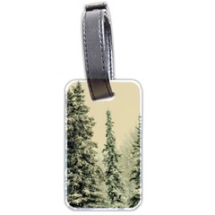 Winter Snow Frost Landscape Forest Trees Woods Luggage Tag (two Sides)