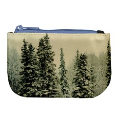 Winter Snow Frost Landscape Forest Trees Woods Large Coin Purse