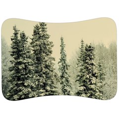 Winter Snow Frost Landscape Forest Trees Woods Velour Seat Head Rest Cushion