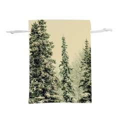 Winter Snow Frost Landscape Forest Trees Woods Lightweight Drawstring Pouch (m) by danenraven