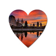 Lago Di Limides Dolomites Alps Italy Mountains Heart Magnet by danenraven