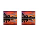 Lago Di Limides Dolomites Alps Italy Mountains Cufflinks (Square) Front(Pair)