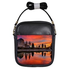 Lago Di Limides Dolomites Alps Italy Mountains Girls Sling Bag by danenraven