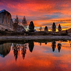 Lago Di Limides Dolomites Alps Italy Mountains Play Mat (square)