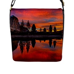 Lago Di Limides Dolomites Alps Italy Mountains Flap Closure Messenger Bag (l) by danenraven