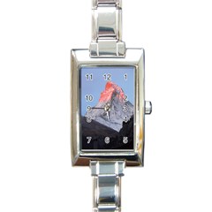 Matterhorn Mountain High Mountains Landscape Rectangle Italian Charm Watch by danenraven