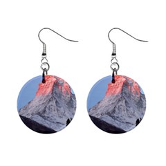 Matterhorn Mountain High Mountains Landscape Mini Button Earrings by danenraven