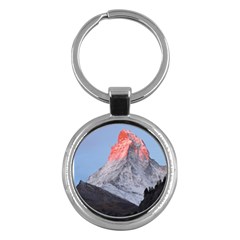 Matterhorn Mountain High Mountains Landscape Key Chain (round) by danenraven