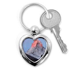 Matterhorn Mountain High Mountains Landscape Key Chain (heart) by danenraven