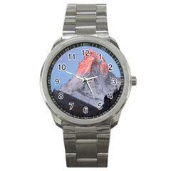 Matterhorn Mountain High Mountains Landscape Sport Metal Watch by danenraven