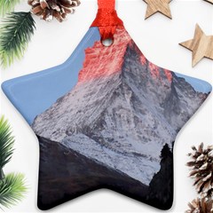 Matterhorn Mountain High Mountains Landscape Star Ornament (two Sides) by danenraven